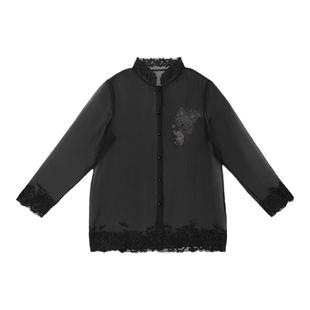 TCH轻薄透视设计感气质打底衬衫女2025春夏季新款上衣女商场同款