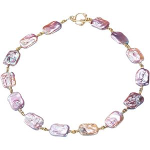 天然淡水珍珠紫色巴洛克项链时尚个性欧美风毛衣链炫彩气质锁骨链