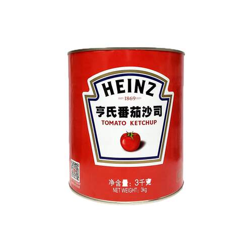 亨氏番茄酱沙司6斤商用大桶罐装批发餐饮汉堡薯条番茄膏蕃茄罐头