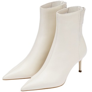 明星同款73hours女鞋OOTW2025冬新款尖头时装靴气质瘦瘦靴短靴