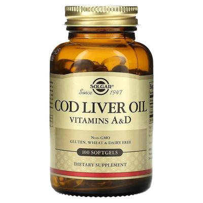 索尔加,Cod Liver Oil, 100 Softgels
