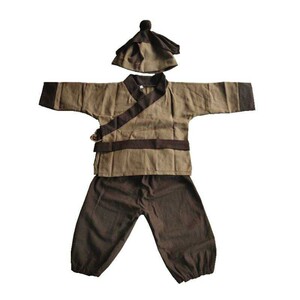幼儿国学书童服从前有座山小和尚衣服三笑才子古装表演服摄影服