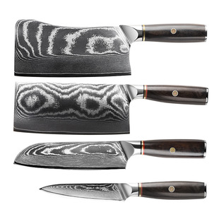 大马士革套刀VG10大马士革钢刀菜刀厨房刀厨刀砍骨刀家用套装刀具