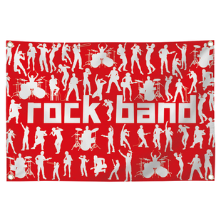 摇滚乐队背景布酒吧琴行背景装饰挂布音乐节livehouse房间打造墙