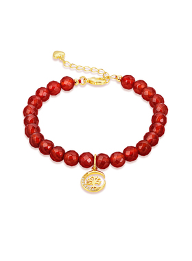 瑟拉蒙红玛瑙本命年手链新年礼物