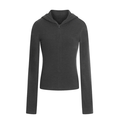 辣到中暑秋冬美式复古辣妹极简风连帽长袖T恤v领修身街头内搭上衣