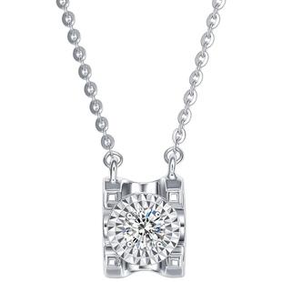 TSL谢瑞麟18k金项链牛角镶爪钻石套链锁骨链64073