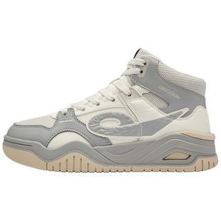 启承乔丹加绒运动鞋大棉长绒高帮板鞋时尚厚底防滑保暖棉鞋女户外