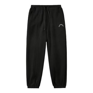 GOGOSOON加绒加厚卫裤男2025秋冬新款运动束脚青少年休闲宽松收脚