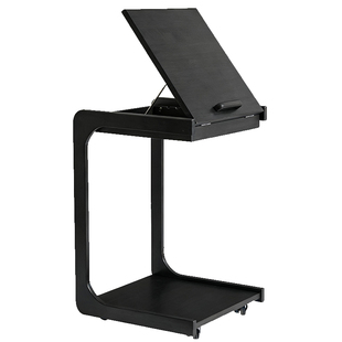 实木沙发边几可移动边柜C形角几翻盖床头小桌子客厅茶几带轮茶台