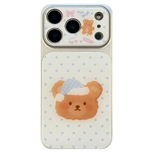 由里公园ins韩系可爱baby蓝波点晚安小熊17适用17pro苹果17ProMax手机壳iPhone16全包14新款16Promax保护套女