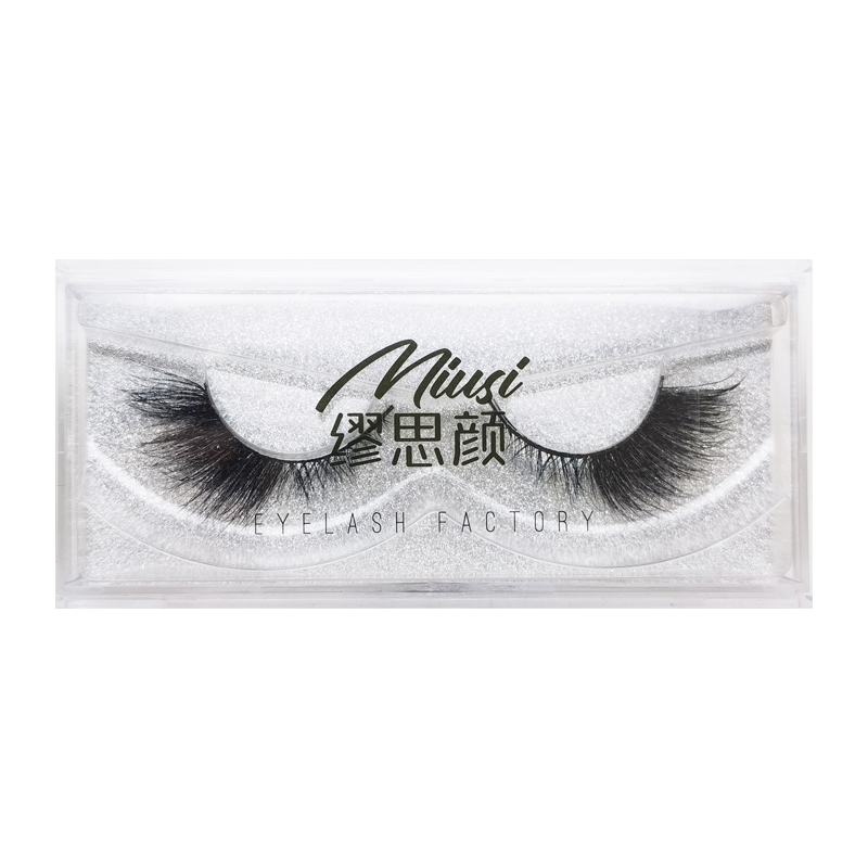 Miusi繆思顏3d立體水貂毛假睫毛 自然濃密 歐美 眼尾加長(zhǎng)凌亂卷翹