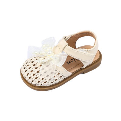 女童包头凉鞋蝴蝶结公主鞋