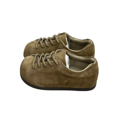 真皮厚底大头勃肯鞋女2025年秋季