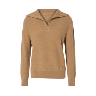 【山羊绒】ELSEWHERE珂思商场同款翻领长袖羊绒衫女冬季新款