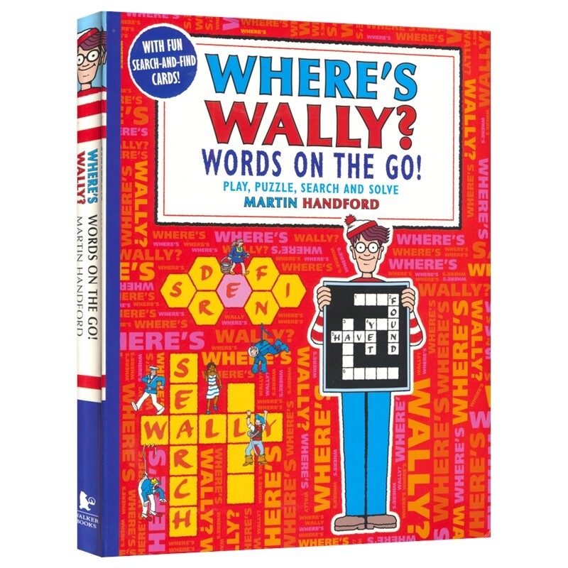Where's Wally Words on the Go 威利在哪里 词语迷宫探险之旅 儿童益智填字游戏 英文原版进口图书