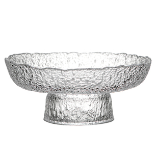 玻璃水果盘客厅家用轻奢高档茶几摆件高脚糖果点心零食干果盘篮子