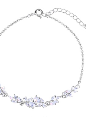 阿吉豆紫藤花微笑手链女款首饰品