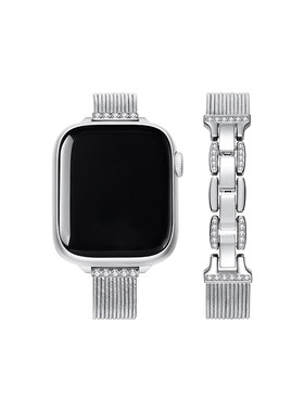 ZEGL兼容applewatch银色金属表带