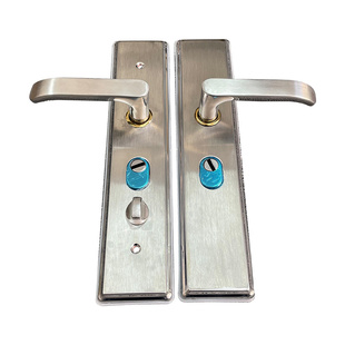 入户门把手木门防盗门通用型6068多功能双弹簧设计不锈钢面板拉手