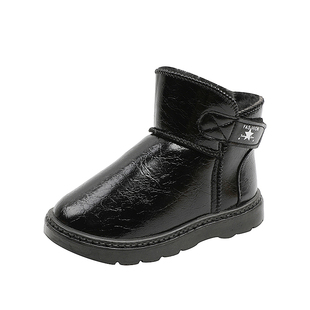冬季新款加绒宝宝雪地靴厚防滑儿童棉鞋加厚女童短靴子男童防泼水
