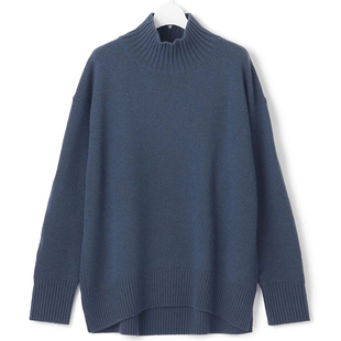 23区日系春季通勤宽松羊毛羊绒混纺高领套头毛衣针织毛衫商场同款