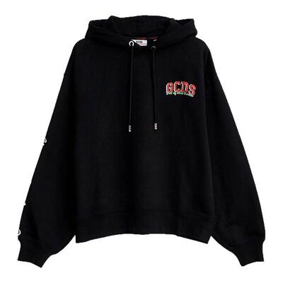 gcds男士Oversize剪裁樱桃红唇印花落肩袖连帽卫衣 银泰 301596