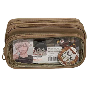 可拆卸痛包笔袋ins风高颜值初中女生文具盒透明学生大容量铅笔盒多层多功能男生小学生收纳袋