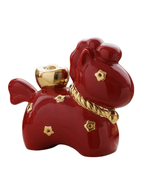 可爱马年吉祥物摆件工位马上有钱玄学招财装饰创意生肖马新年礼物