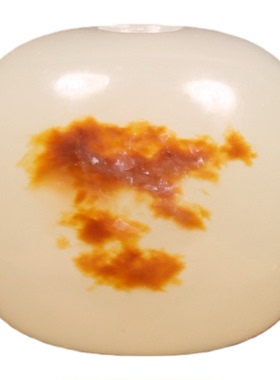 新疆和田玉籽料白玉单珠手链