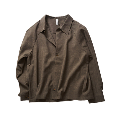 「暗湖」扣领衬衫可立领夹克