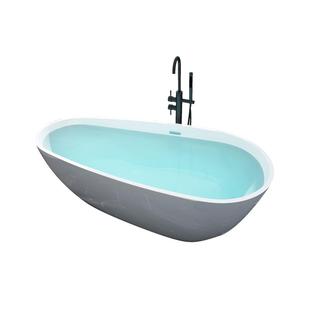 范尔德 小户型独立式浴缸家用成人 欧式薄边亚克力网红水滴形浴池