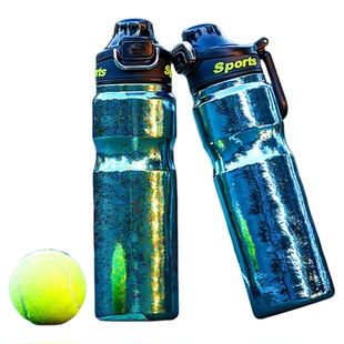 纯钛运动水壶双层真空保温保冷户外便携骑行男女高颜值大容量水杯