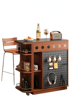 木小咖实木可伸缩吧台桌