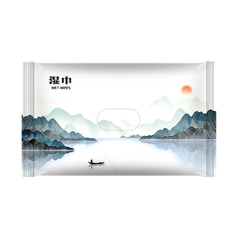 湿巾定制公司logo图案酒店餐饮会所饭店5片装加厚广告湿毛巾定制