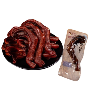 华英撕烤官老卤鸭爪卤鸭掌卤味开袋即食鸭货真空包装休闲追剧零食