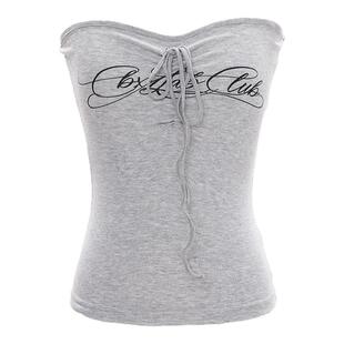 CBXLAB街舞潮牌夏季辣妹挂脖抹胸爵士打铁跳舞内搭kpop甜酷上衣女