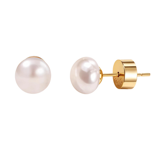 阿吉豆耳钉女S925银针天然淡水珍珠耳环轻奢礼盒精致爆款耳饰饰品