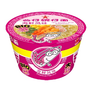 公仔面速食方便面大迷你碗仔面海鲜味充饥代餐