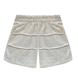 美妞之城女童洋气方格短裤小女孩休闲裤子夏季新款童装 气质