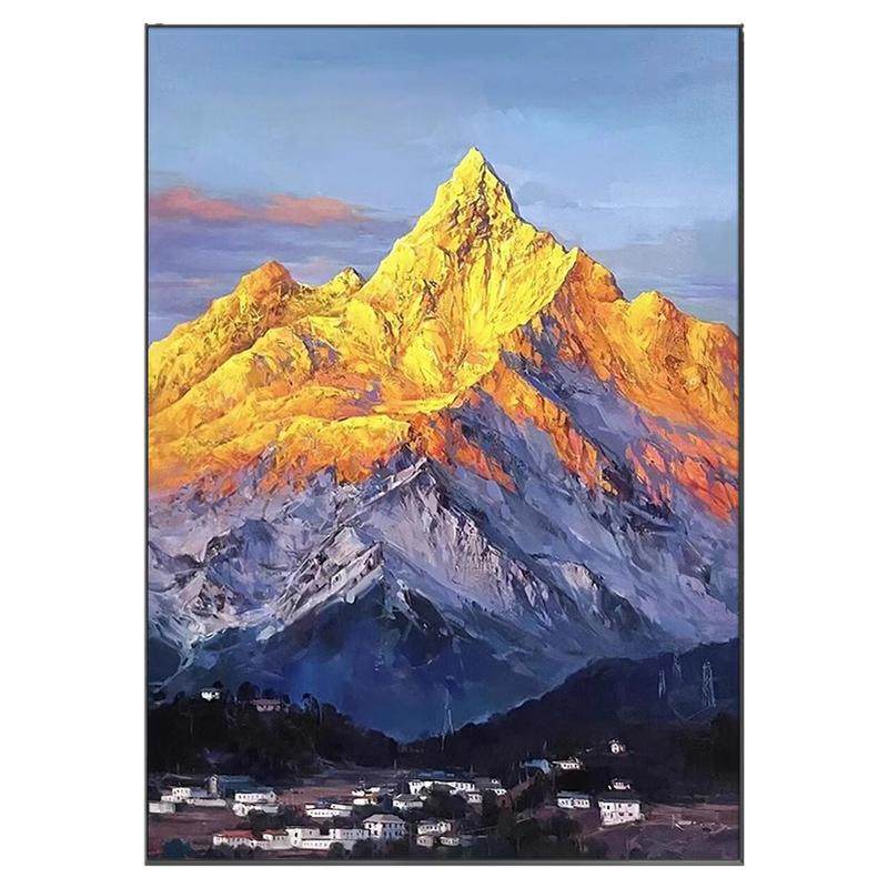 日照金山纯手绘油画大芬村