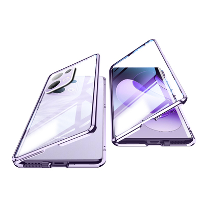 适用oppoReno13Pro手机壳新款reno13/14保护套双面玻璃全包0pp0防摔磁吸镜头男女网红高档防窥外壳reno14por