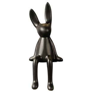 意式极简坐姿长耳兔电视背景墙摆件玄关客厅电视柜酒柜家居装饰品