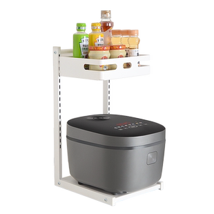 电饭煲置物架窄款厨房台面小型电饭锅架调节烧水壶空气炸锅分层架