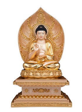 树脂贴金佛像家用供奉摆件