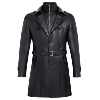 海宁中长款羊皮大衣秋冬新款