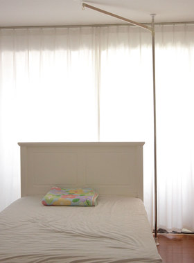 圆顶吊顶公主床幔蚊帐天地撑杆支架 地面到天花板260-320cm不锈钢