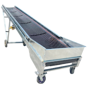 升级人字腿输送机传送带流水线小型电动装车卸货爬坡升降运输折叠