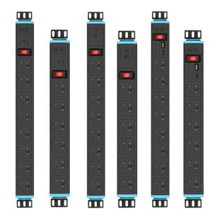 pdu机柜机房插座防雷6/8位专用不带线插排大功率防过载接线板排插