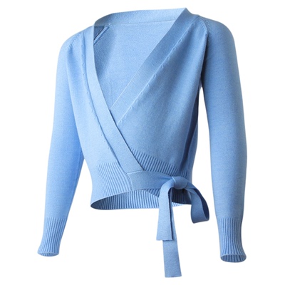 毛衣外套系带针织开衫披肩练功服